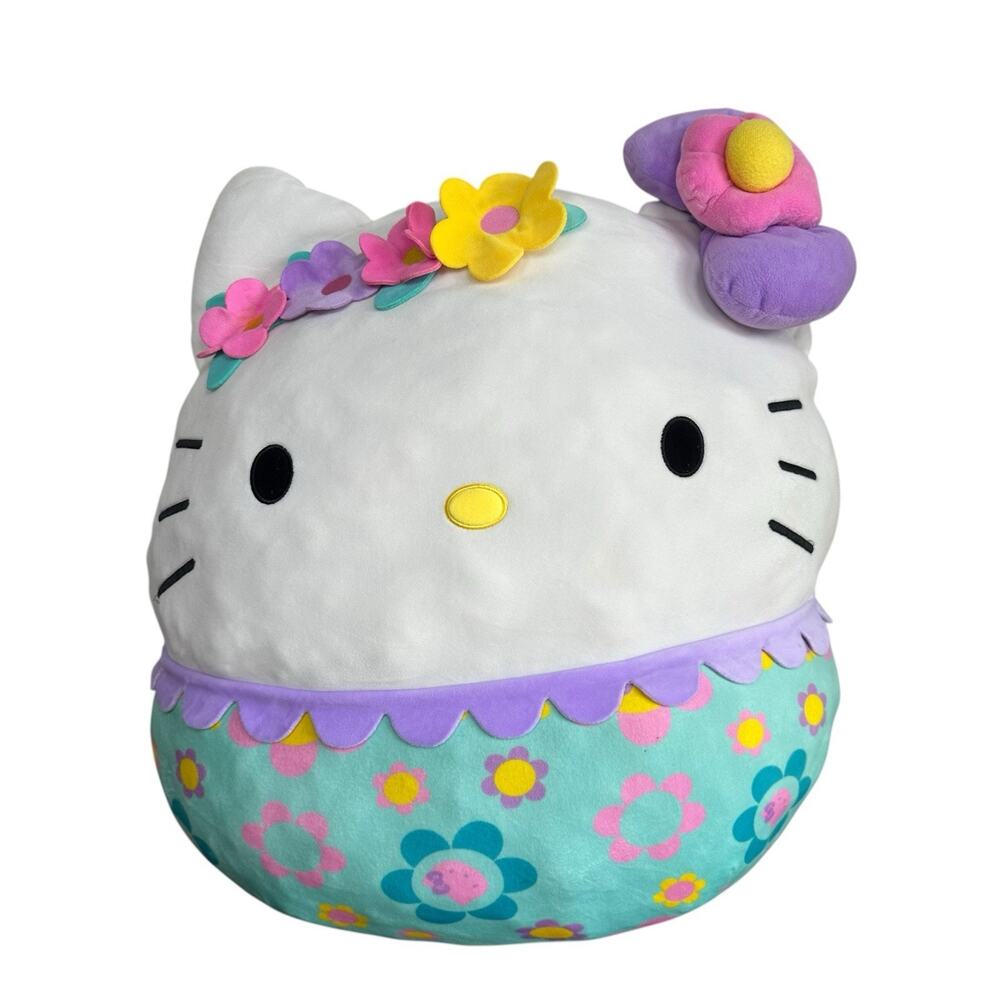Squishmallows X Sanrio Floral Hello Kitty 24” Jumbo Pillow Plush Toy Room Decor